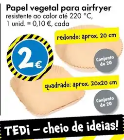 TEDi Papel vegetal para airfryer promoção