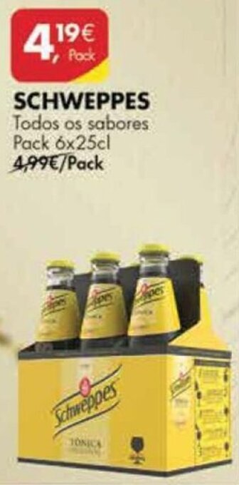 Pingo Doce Schweppes 6x25cl promoção