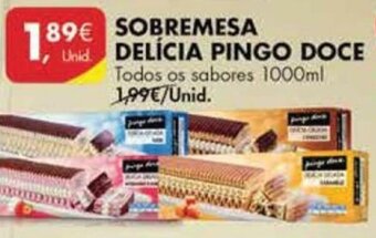 Pingo Doce Sobremesa Delícia Pingo Doce 1000ml promoção