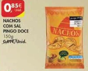 Pingo Doce Nachos com Sal Pingo Doce 150g promoção