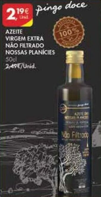 Pingo Doce Azeite Virgem Extra Não Filtrado Nossas Planícies 50cl promoção