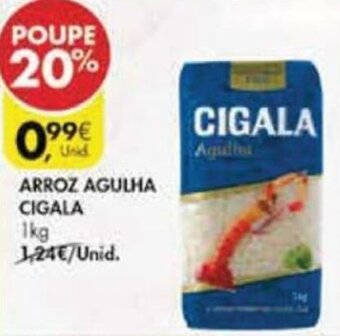 Pingo Doce Arroz Agulha Cigala 1kg promoção