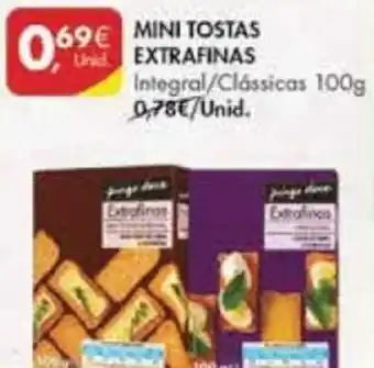 Pingo Doce Mini Tostas Extrafinas 100g promoção