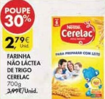 Pingo Doce Farinha Não Láctea de Trigo Cerelac 700g promoção