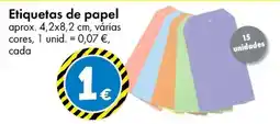 TEDi Etiquetas de papel promoção