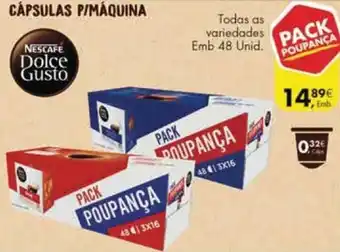 Pingo Doce Nescafé Dolce Gusto Pack Poupança 48 unid promoção