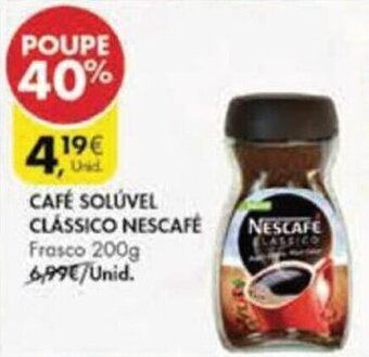 Pingo Doce Café Solúvel Clássico Nescafé 200g promoção
