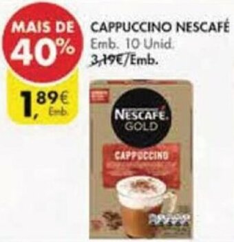 Pingo Doce Cappuccino Nescafé 10 unid promoção