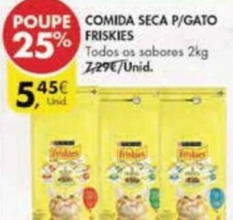 Pingo Doce Comida Seca p/Gato Friskies 2kg promoção
