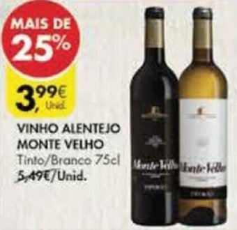 Pingo Doce Vinho Alentejo Monte Velho 75cl promoção