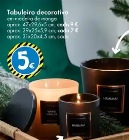 TEDi Tabuleiro decorativo em madeira de manga promoção