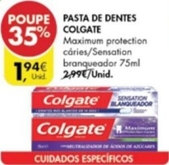 Pingo Doce Pasta de Dentes Colgate 75ml promoção
