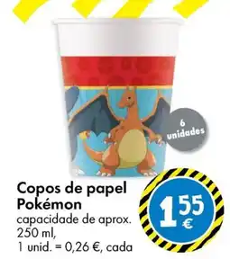 TEDi Copos de papel Pokémon promoção