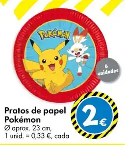 TEDi Pratos de papel Pokémon promoção
