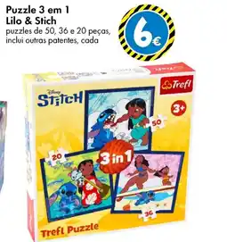 TEDi Puzzle 3 em 1 Lilo & Stich promoção
