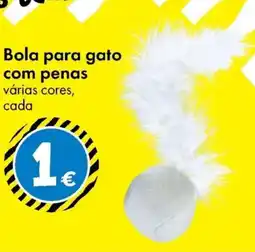 TEDi Bola para gato com penas várias cores, promoção