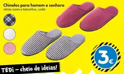 TEDi Chinelos para homem e senhora promoção