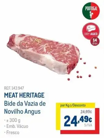 Meat Heritage Bide da Vazia de Novilho Angus 300g