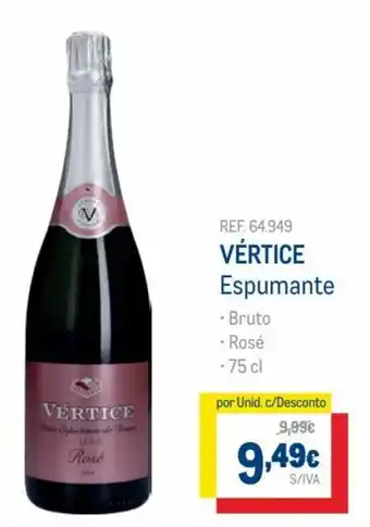 Makro Vértice Espumante 75cl promoção
