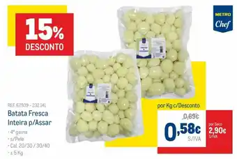 Makro Batata Fresca Inteira p/Assar 5kg promoção