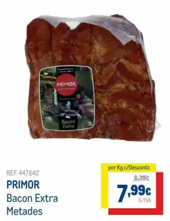 Makro Primor Bacon Extra Metades promoção
