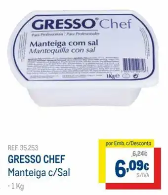 Makro Greeso Chef Manteiga c/Sal 1kg promoção
