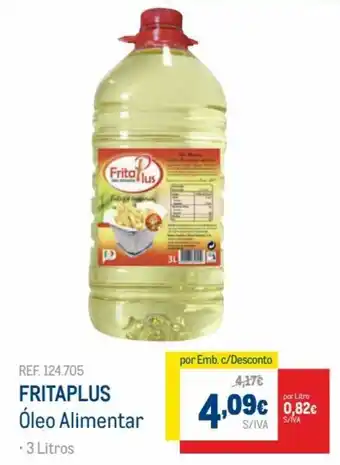 Makro Fritaplus Óleo Alimentar 3L promoção