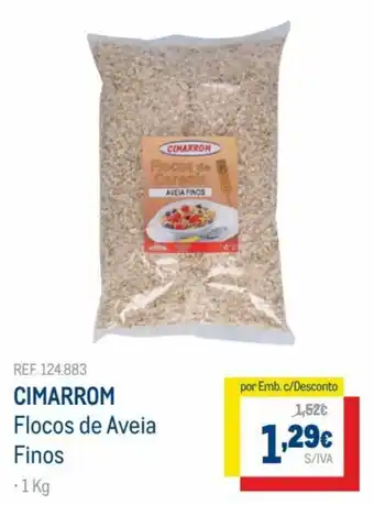 Makro Cimarrom Flocos de Aveia Finos 1kg promoção