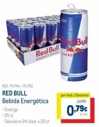 Makro Red Bull Bebida Energética 24x25cl promoção