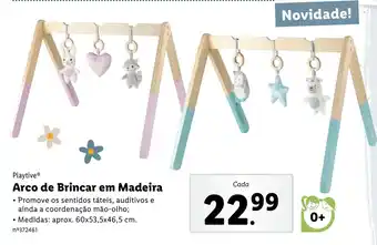 Lidl Playtime Arco de Brincar em Madeira 60 x 53,5 x 46,5cm promoção