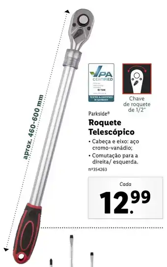 Lidl Parkside Roquete Telescópico 460-600mm promoção