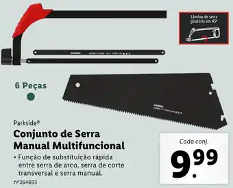 Lidl Parkside Conjunto de Serra Manual Multifunctional promoção
