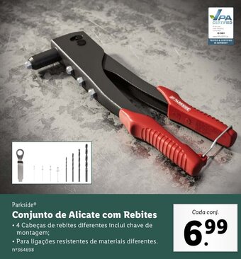 Lidl Parkside Conjunto de Alicate com Rebites promoção