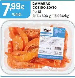 Intermarché Camarão cozido 20/30 porsi promoção