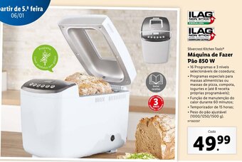 Lidl Silvercrest Kitchen Tools Máquina de Fazer Pão 850W promoção
