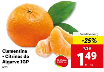 Lidl Clementina Citrinos do Algarve IGP promoção