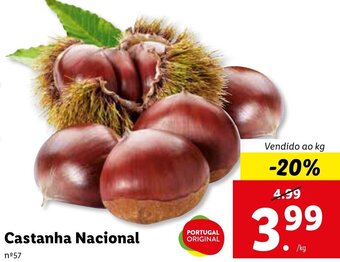 Lidl Castanha Nacional promoção