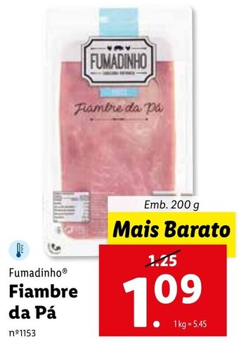 Lidl Fumadinho Fiambre da Pá 200g promoção