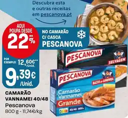 Intermarché Camarão vannamei 40/48 pescanova promoção