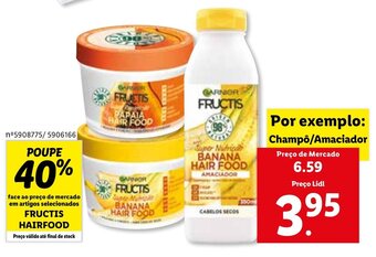 Lidl Fructis Hairfood Champô/ Amaciador promoção