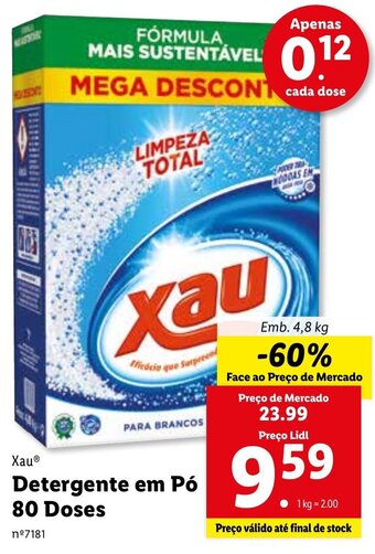 Xau Detergente em Pó 80 Doses 4,8kg