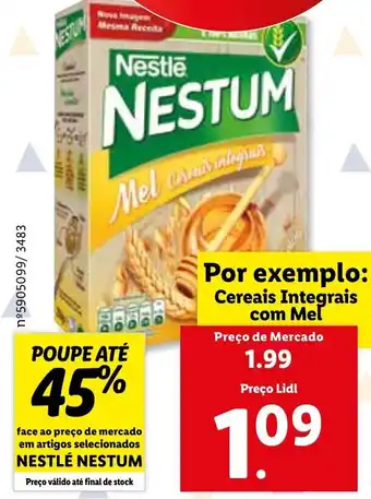 Lidl Nestlé Nestum Careais Integrais com Mel promoção