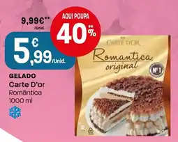 Intermarché Gelado carte d'or romântica promoção