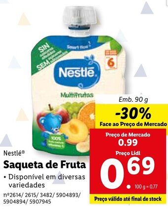 Nestlé Saqueta de Fruta 90g