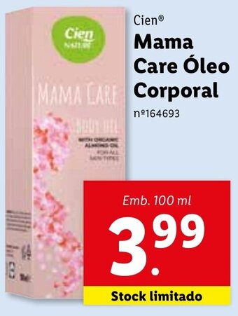 Lidl Cien Mama Care Óleo Corporal 100ml promoção