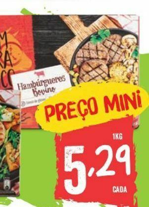Minipreço Hambúrguer bovino promoção