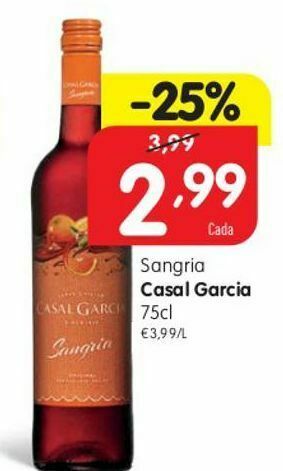 Minipreço Sangria casal garcia promoção