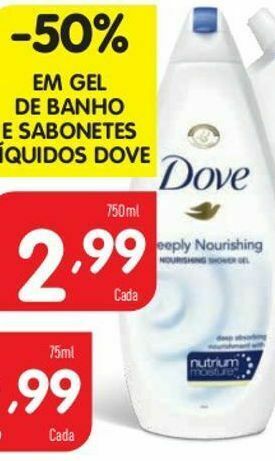 Minipreço Gel de banho dove promoção