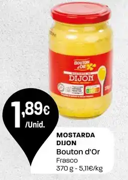 Intermarché Mostarda dijon bouton d'or frasco promoção