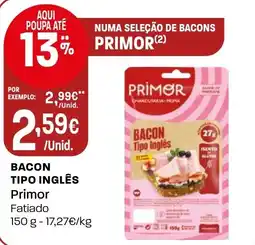 Intermarché Bacon tipo inglês primor promoção